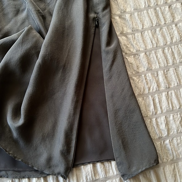 NWT Ann Taylor Pleated Collar Silk Black Blouse Top Womens Sz 14 - Picture 9 of 16